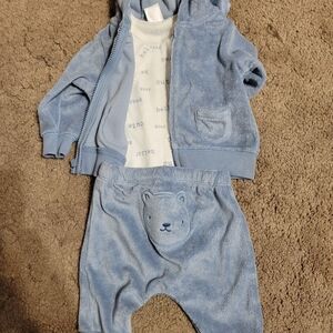 Carter's Soft Blue Hoodie and Pants Set